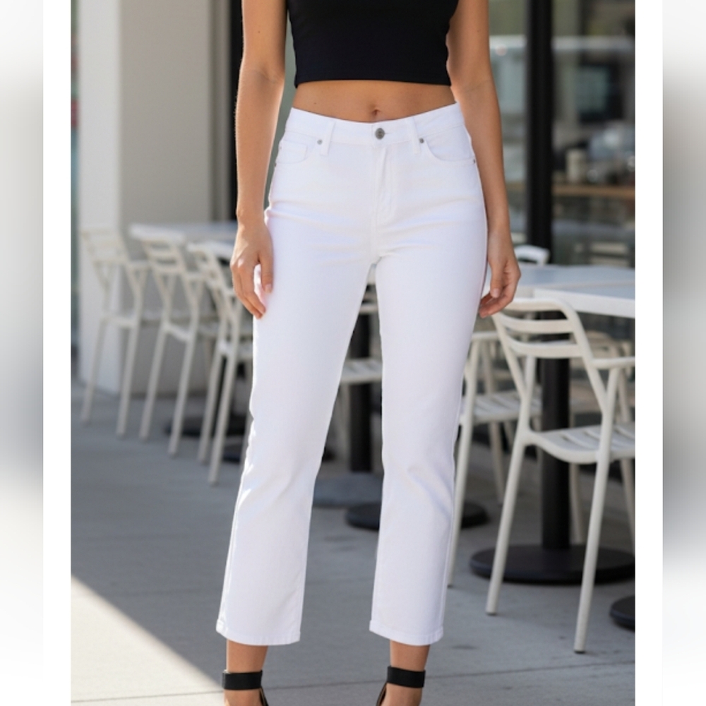 Ivory Denim Cropped Ivory Jeans
